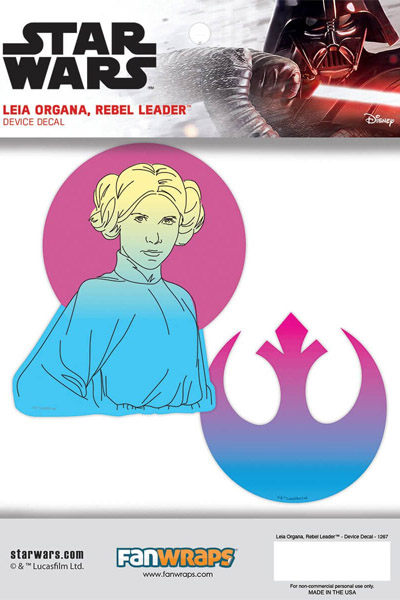 Fanwraps Star Wars Leia Organa Rebel Leader Prism Decal Set